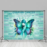 Aperturee - Aperturee Green Butterfly Ovaroian Cancer Awareness Backdrop
